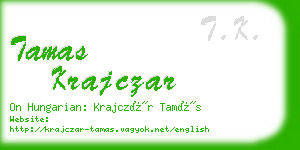 tamas krajczar business card